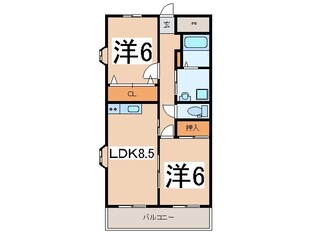 リジェール山田の物件間取画像